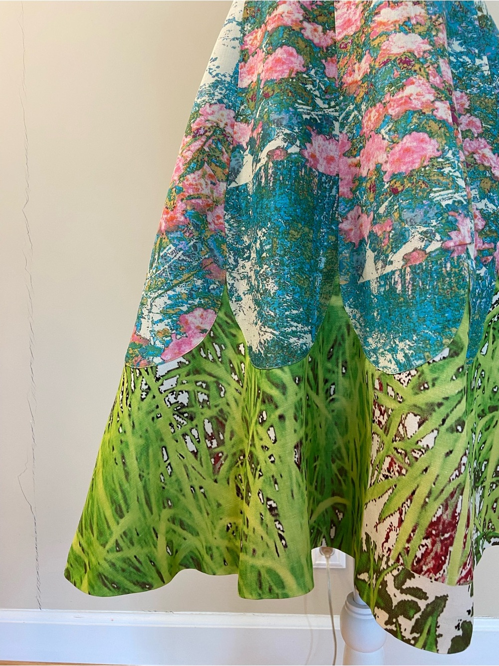 Tracy Reese Anthropologie Silk Monet Inspired Floral Pink Blue Green Dress $349 - Picture 9 of 16